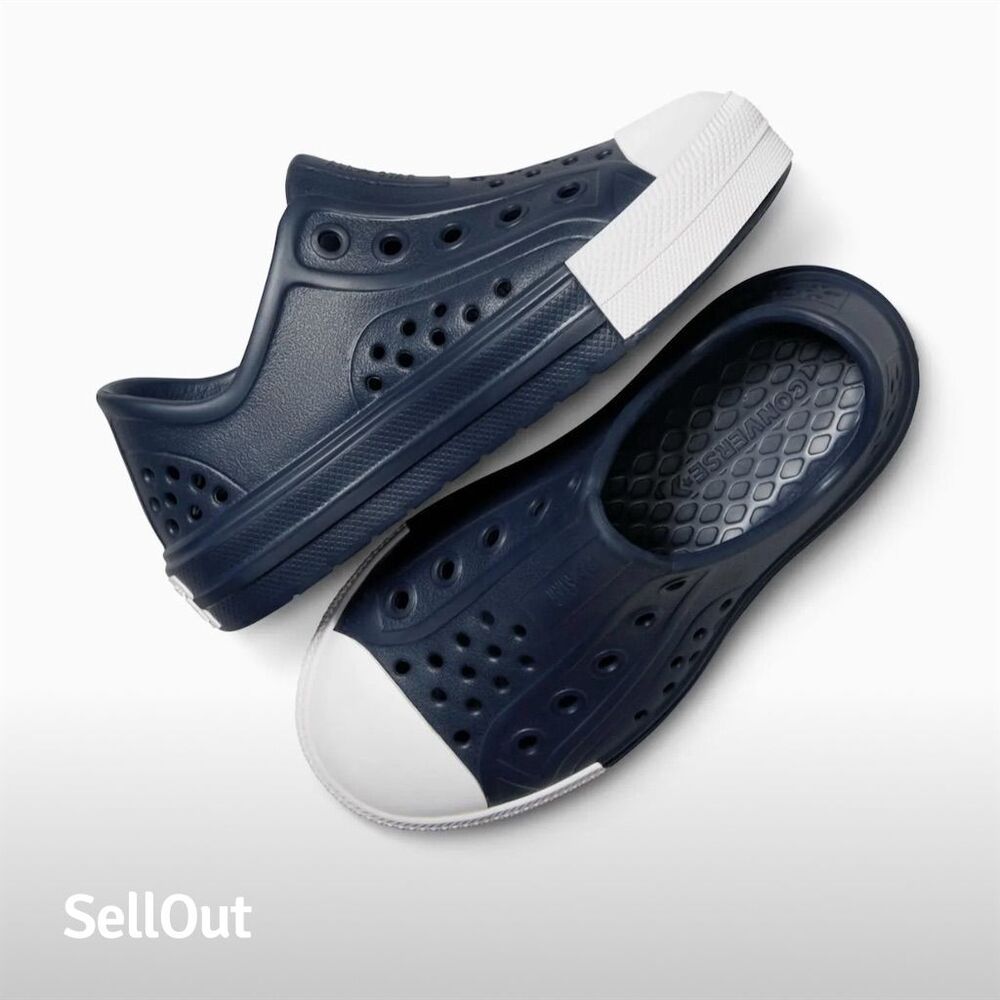 Converse Kids 4 unisex Chuck Taylor All Star Slip-On Sneakers Navy Size